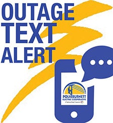 Receive an outage text alert if your power goes out