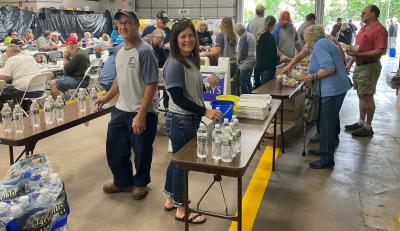 Co-op employees served lunch to 700 members and guests.