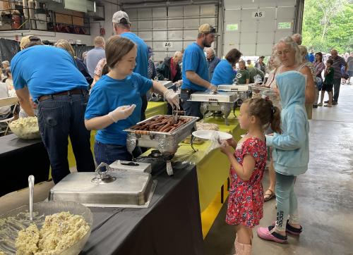 Co-op employees served lunch to 650 members and guests.