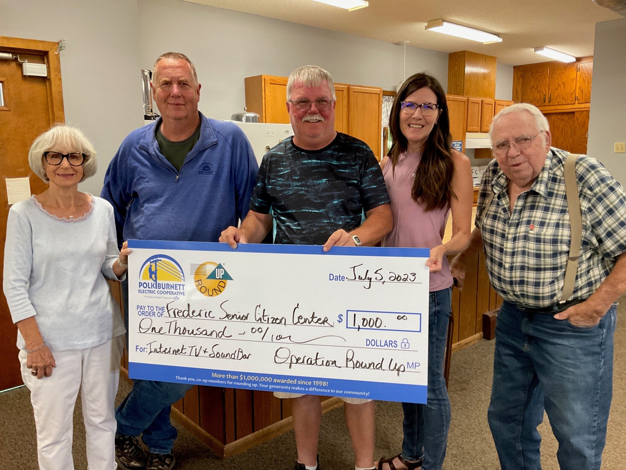 Operation Round Up support Frederic Senior Community Center
