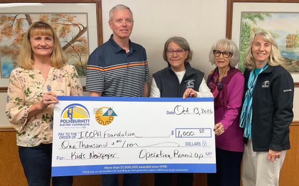 Operation Round Up grant for kids newspaper to support literacy