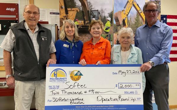 Operation Round Up grant to SOFTEC Education May 2024
