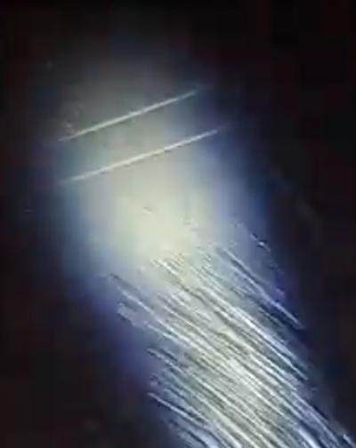 Galloping power lines, storm