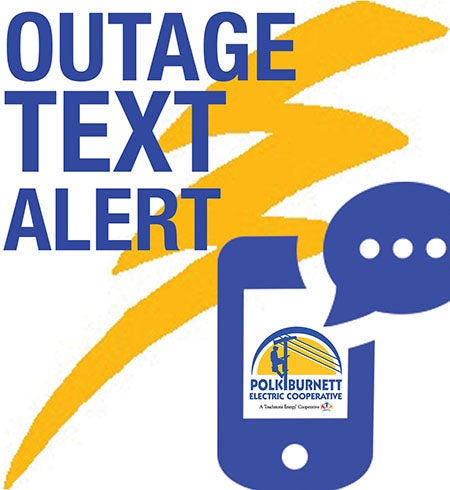 If we have your cell number, we'll text you when your power is out