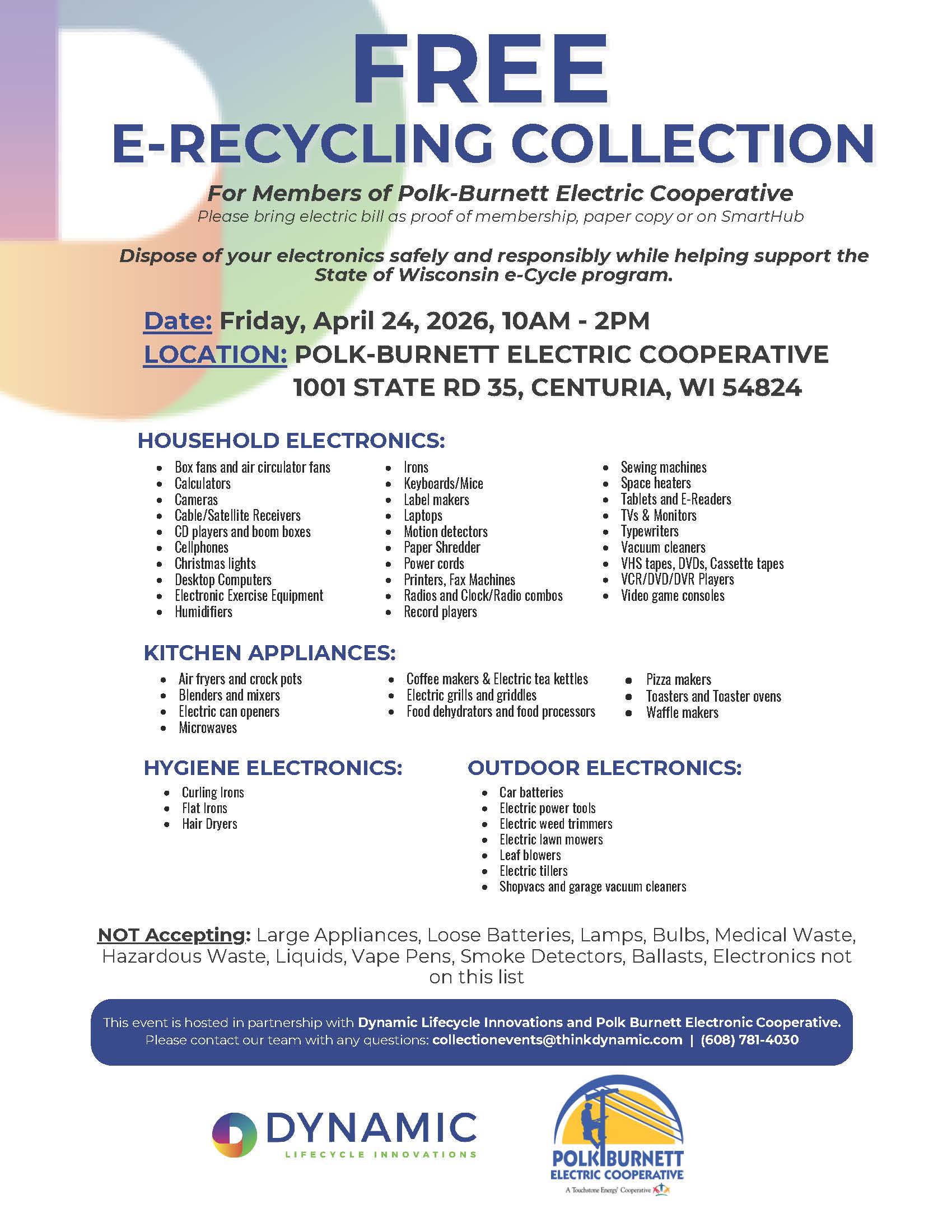 Electronics Recycle Day, April 2026, Poster