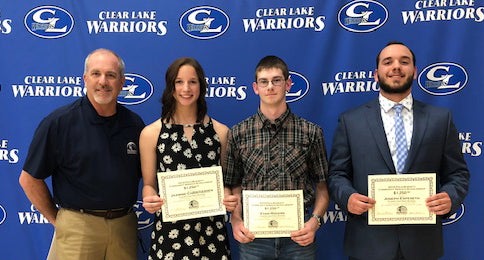 Scholarship winners at Clear Lake High School